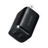 Elecom EC-AC9335BK 35W Type-C 2 Port USB PD Charger Swing Plug PPS Compatible Black