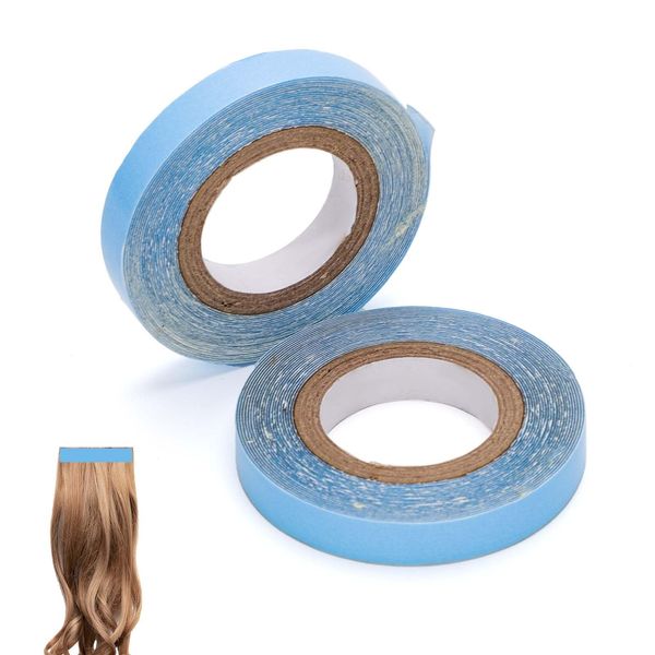 2 Rolls Hair Extension Tape, 9.84 Feet Hair Wig Tape Double Sided Adhesive Tape Toupee Tape for Hair Extensions Hair Extension Tape Tabs Beauty Tools Hairstyling Essentials for Girls Women