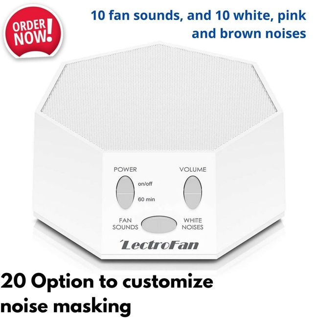 20 Non-Looping Crisp Fan Sound White Noise Machine to Fall Asleep Travel Night