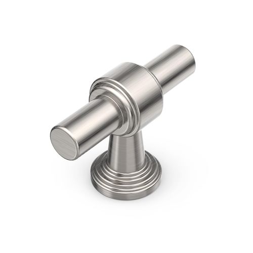9BUILD 10 Pack Brushed Satin Nickel Kitchen Cabinet Knobs Modern Single Hole Drawer Pulls Knob for Bathroom Dresser and Hardware