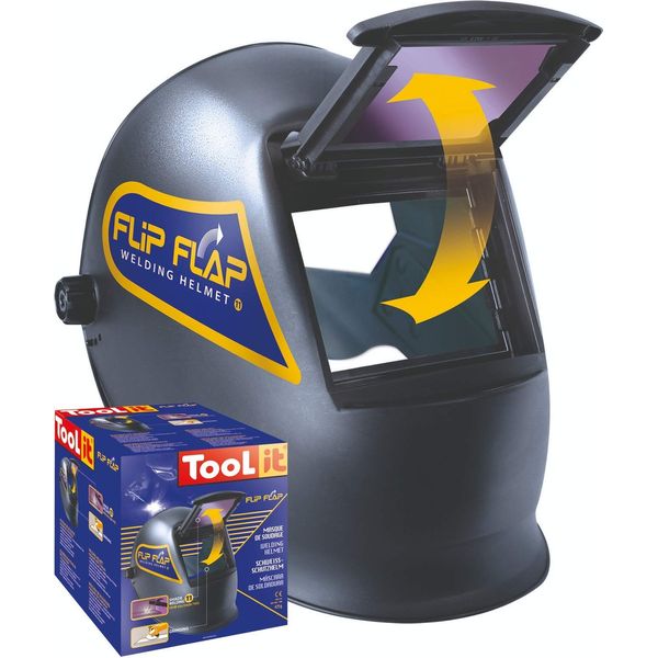 Flip Flap 11-Welding Helmet with Flip Screen , Black