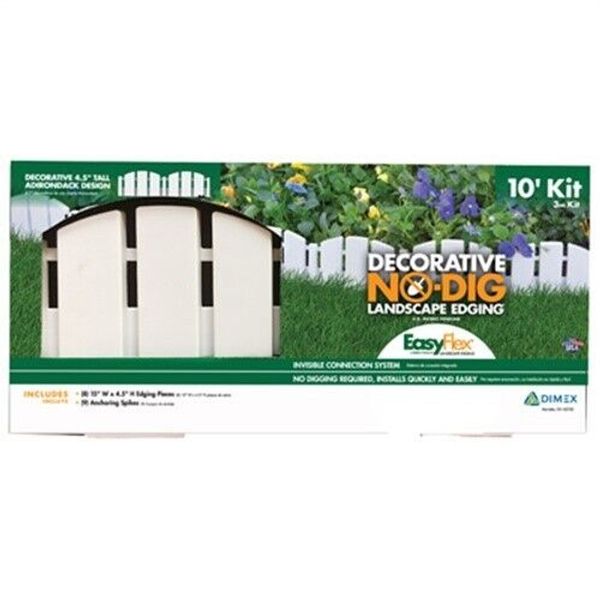 EasyFlex 10 ft. L Plastic White Landscape Edging Kit