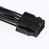 perfk CPU Power Cable 8 Pin to 8+ 4 Pin Extension Cord 20cm