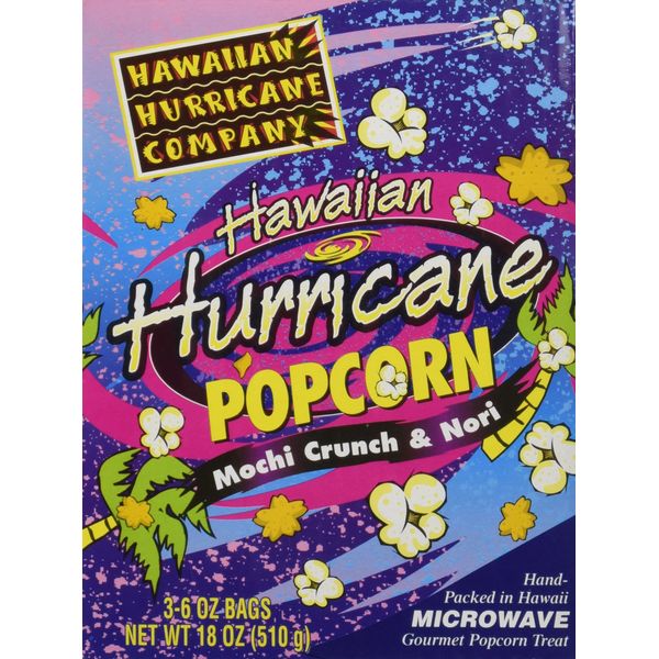 3pk Hawaiian Hurricane Microwave Popcorn Gift Box