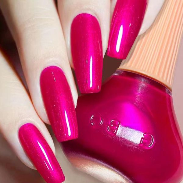 Fuchsia Nail Polish, Air Dry Bright Pink Nail Polish, Fuchsia Gel Nail Polish for Women, Magenta Nail Polish Color for Girls, Long Wearing Magenta Nail Polish Quick Dry, Neon Pink Nail Polish, 12ML