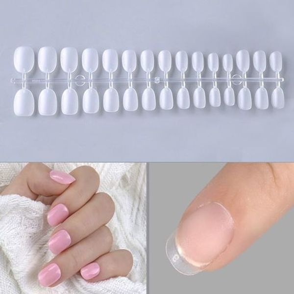 Nail tips, ultra-thin, short, clear, 300 pieces, storage case included, spring/summer, sanding, natural fit, false nails, ultra-thin, comfortable to wear, fake nails, nail tips, short CQJSYL