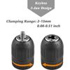 2-13Mm Capacity Keyless Drill Chuck Adapter, 1/2-20UN Mount Thread Impact Quick