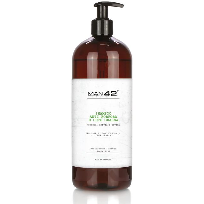 Man 42 Professionelles Anti-Schuppen-Shampoo für Schuppen und fettige Haut, 1000 ml