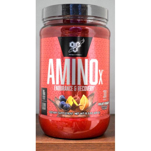 BSN AMINO X Amino Acids AminoX 30 Servings Fruit Punch Endurance Recovery 15.3oz