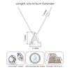 Philip Jones Initial Necklace Letter A Created with Zircondia® Crystals