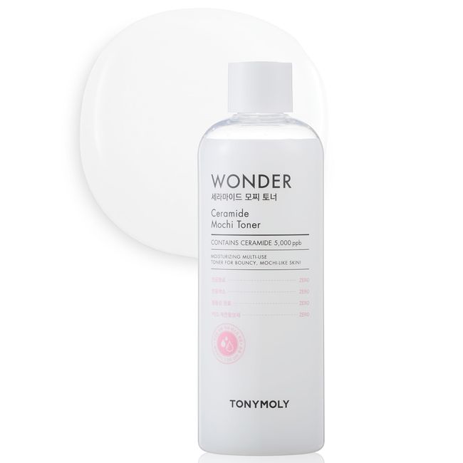 TONYMOLY Wonder C Mochi Toner, 16.9 fl oz (500 ml), CICA Ceramide, Hyaluronic Acid, Large Capacity, Mochi Skin, Moisturizing, Toner, Lotion, Korean Cosmetics, Skin Care