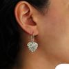 Love Heart 925 Hammered Sterling Silver Earrings