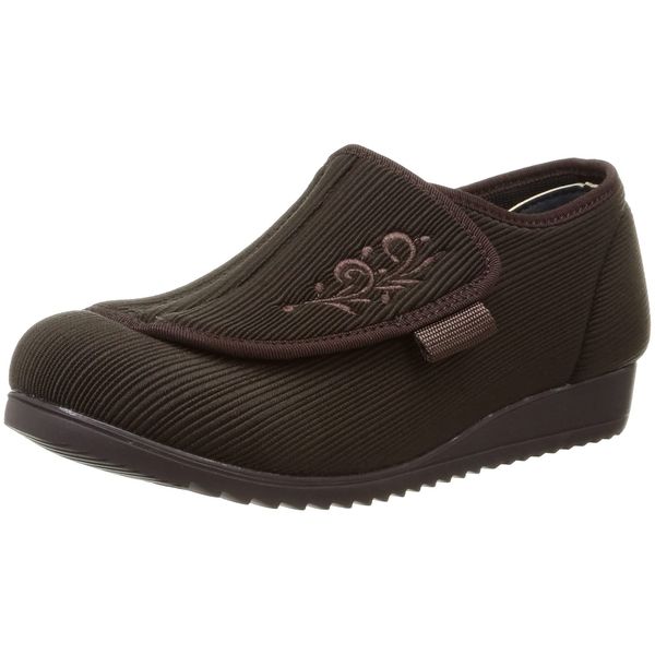 Medical Elder ME0052 Women's Bunions, Wide, 4E, Nursing Shoes, Velcro, Easy to Put On and Take Off, Heel, General Medical Equipment, Shoes, dark brown