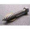 Galvanized Hex Head Lag Screw 5/16" Threads x 2.00" Length, 100 pcs