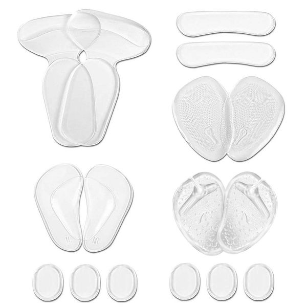 [Set of 6] Anti-Shoe Pads, T-Shape, Anti-Slip Insole, Shock Absorption, Pain Relief, Flip Flops and High Heels