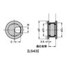 LAMP LS43-DBR Sugatsune Wire Hole Cap, Dark Brown, Scissors Included Type