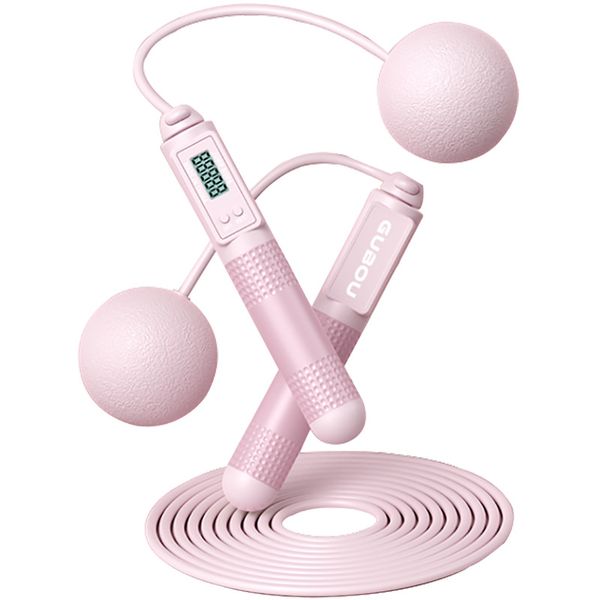 QJ Home Smart Wired and Wireless Skipping Rope Pink