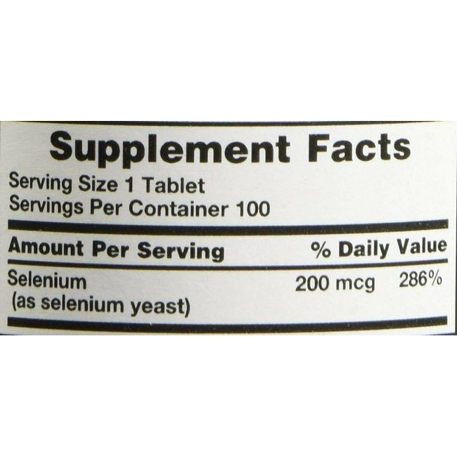 Nature's Truth High Potency Selenium Gluten Free Tablets 200mcg 100 Ct Pack of 3