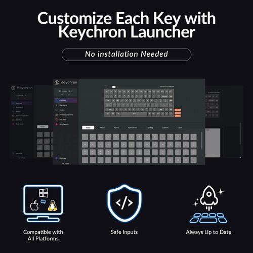 Keychron K3 Version 3 QMK Low Profile Mechanical Keyboard Wireless, 84 Keys Programmable Bluetooth 5.2/Wired Connection, Shine-Through Keycaps RGB Backlit Compatible with Mac Windows Linux