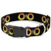 Buckle-Down 11-17" Owl Eyes 2 Plastic Clip Collar, Medium
