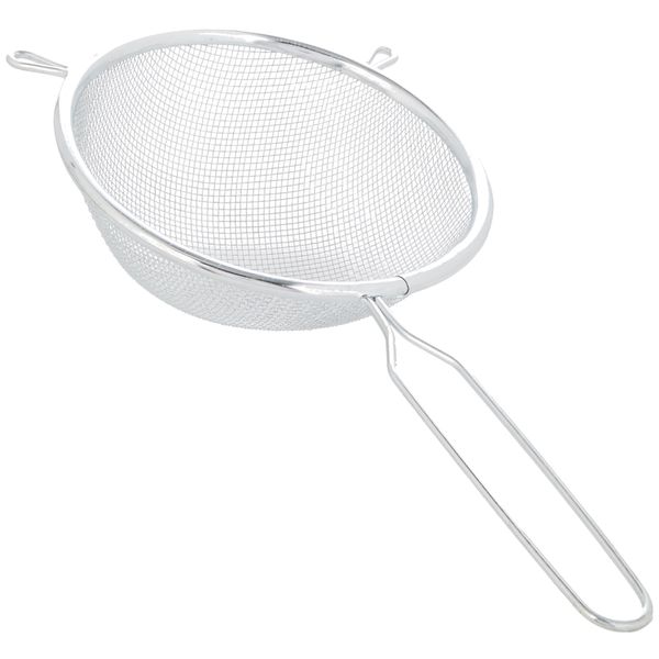 Chef Aid 12cm long handled metal Sieve, Kitchen essential tool and ideal for straining, draining, washing and wide range of foods, with a fine mesh for ease of use