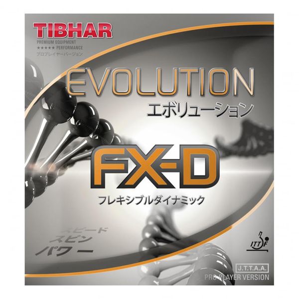 TIBHAR Table Tennis Rubber (Soft Back) Evolution FX-D 86-SS Black