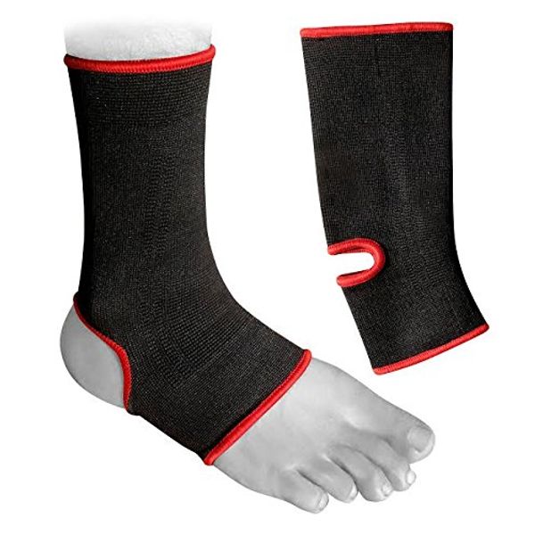Ankle support Elasticated Ankle protector Ankle protection Black Pair (Medium)