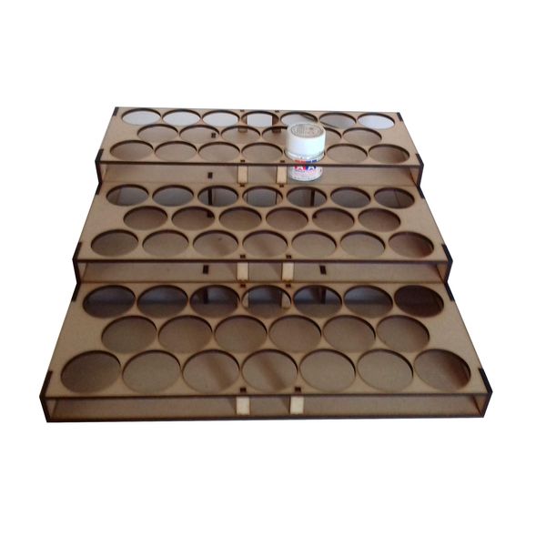 PAINT RACK FOR TAMIYA 10ml PAINT POTS - HOLDS 60