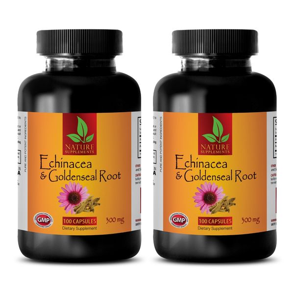 Echinacea & GoldenSeal Root Complex - Immune System Booster - UTI - 200 Capsules