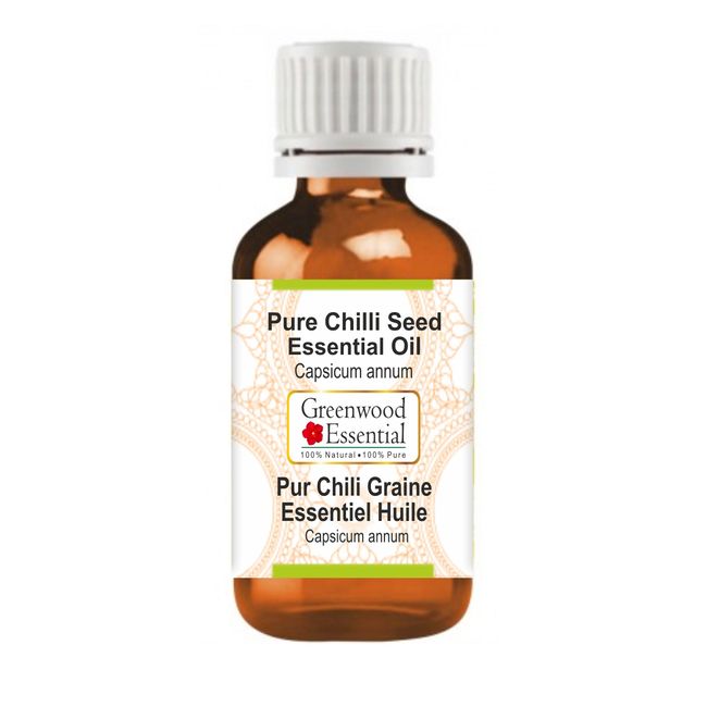 Greenwood Essential Pure Chili Seed Essential Oil (Capsicum annum) Steam Distillation 15ml (0.50oz)