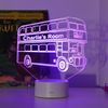Personalised London Bus Light | led | sensory light (White base)