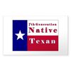 CafePress 7Th Generation Native Texan Flag Sticker (Rectangl Rectangle Bumper Sticker Car Decal