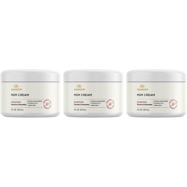 Swanson Msm Cream 2 fl Ounce (59 ml) Cream (3 Pack)