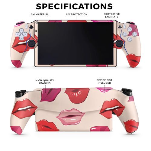 Gaming Skin Compatible with PS5 Portal Remote Player - Many Kisses - Premium 3M Vinyl Protective Wrap Decal Cover - Easy to Apply | Crafted in The USA by MightySkins