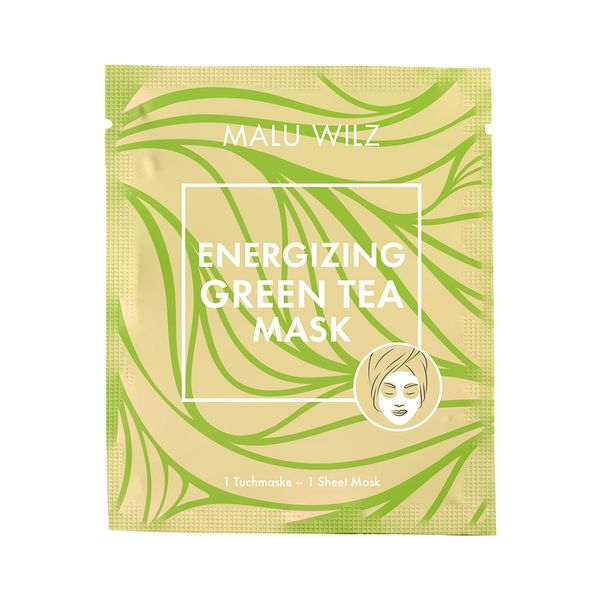 Malu Wilz Energizing Green Tea Mask I Feuchtigkeits Gesichtsmaske für Damen I Gesichtspflege gegen trockene Haut mit viel Hyaluronsäure und grünem Tee