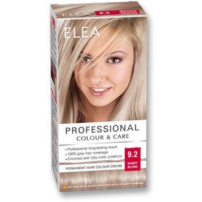 ELEA PROFESSIONAL PERMANENT HAIR COLOR CREAM 9.2 SANDY BLOND WITH OIL CARE COMPLEX