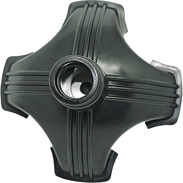 Cane Tip - 4 Prong Rubber Foot Pad for Walking Canes, Black