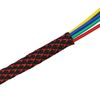 30ft PET Expandable Sleeving Wire Cable Sleeve (1/4", Red&Black)