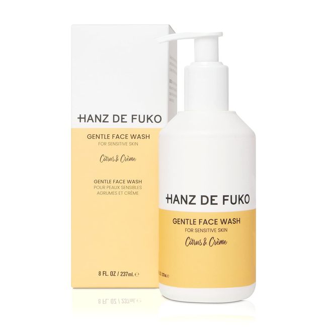 Hanz de Fuko Citrus & Creme Gentle Face Wash – Premium Facial Cleanser for Sensitive Skin – Hypoallergenic – Sulfate and Paraben Free – 8 oz.