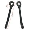 Inline Patio Door Handle Black Door Lock Lever Pair Suits 7mm Spindle
