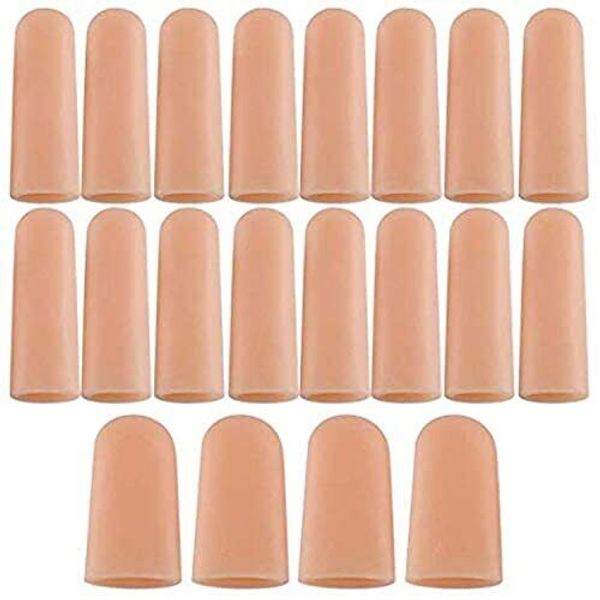 20 Pcs Gel Finger Cots Silicone Thumb Protector Covers for Dry Skin Crack Hand