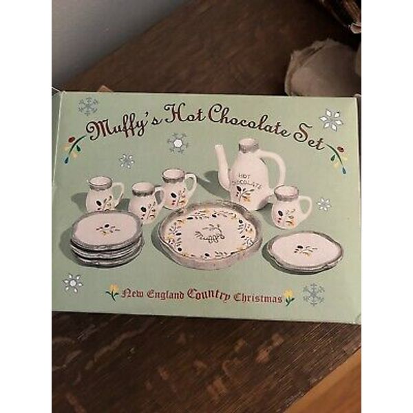 “Muffy’s Hot Chocolate Set”  North American Bear Co. 1995 Ten Piece Set READ