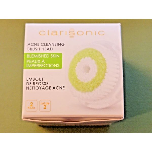 LM Clarisonic Acne Cleansing Facial Brush Head For Blemishes 2 Pack TWO NEW