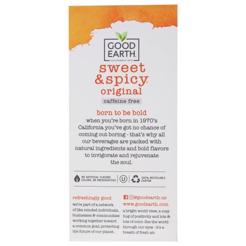 Good Earth Sweet & Spicy Flavored 25 Tea Bags 4 Pack Herbal Teas