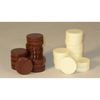 Worldwise Imports Brown and Ivory Backgammon Pieces - 1.2in