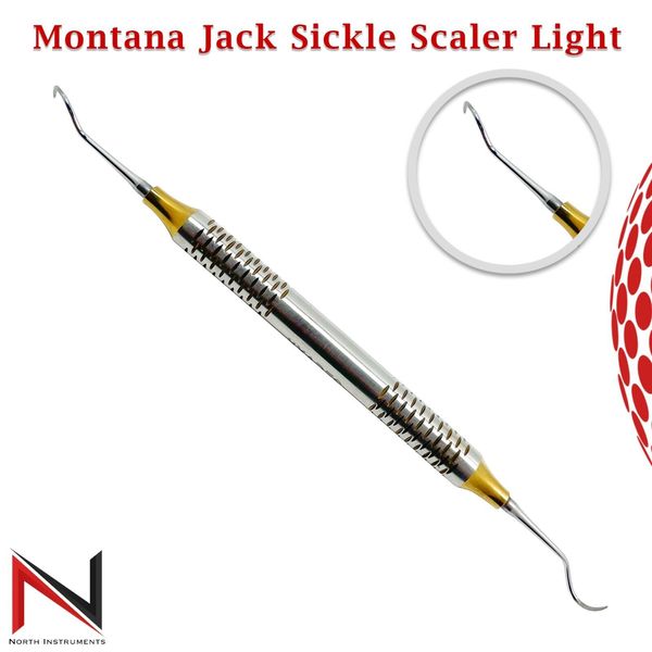 Periodontal Montana Jack Sickle Scaler Light Double Ended Dental Instruments