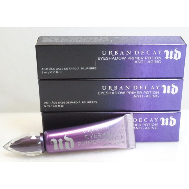 URBAN DECAY EYESHADOW PRIMER POTION ANTI-AGING 0.16 OZ NWB LOT OF 3