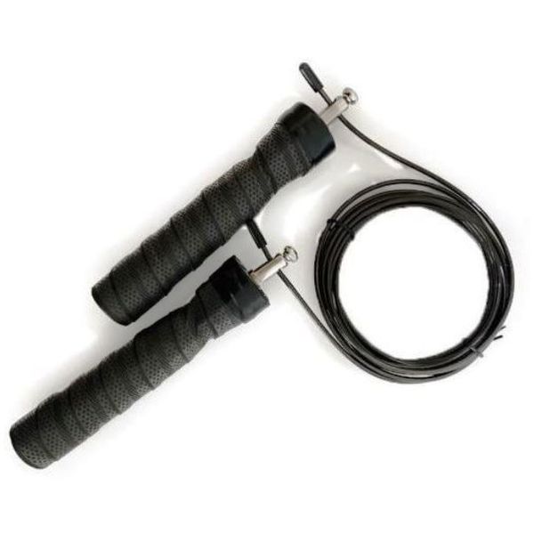 Non-slip length-adjustable wire bearing jump rope