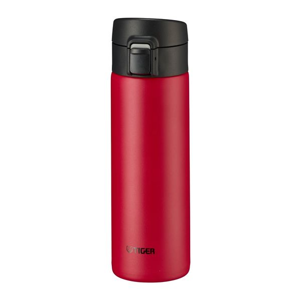 Tiger Water Bottle, 16.9 fl oz (480 ml), One-touch, Lightweight, Stainless Steel Bottle, Vacuum Insulated, Hot or Cold Retention, Red MKA-K048RK