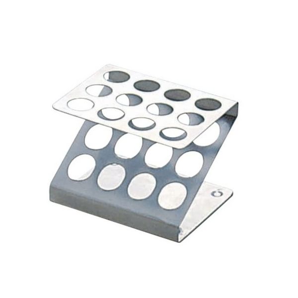 AS ONE SUS304/6-309-01 Test Tube Stand Z Type 1 Type 0.5 inch (13 mm) Diameter x 12 Pieces